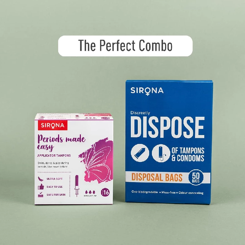 Sirona Regular Flow Tampons with Applicator, 16 Pads-7.webp